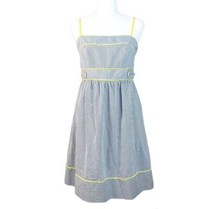 London Times Nautical Dress 8  Stripes Summer Resort Poplin Cruise